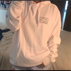 VANS white pullover hoodie